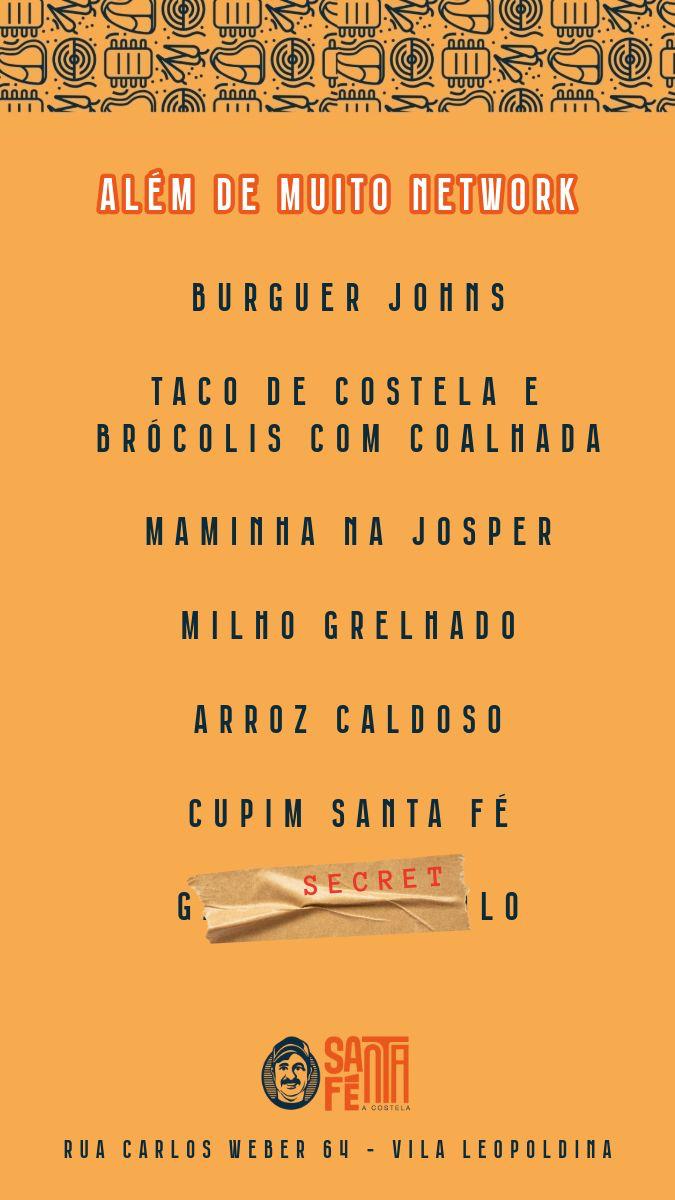 Cardápio Santa Fé Experience